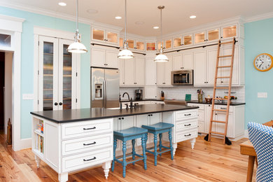 Beach style kitchen photo in Other