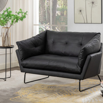 Karla 56.5" PU Leather Contemporary Oversized Chair