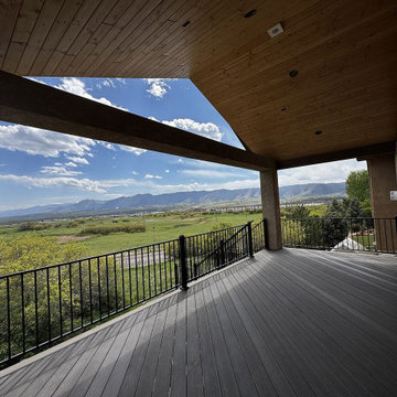 New Outdoor Oasis in Monument with Gabled Deck Cover
