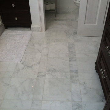 Master Bathroom - Custom floor pattern and cabinetry