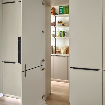 Mini Modern Kitchen in wooden Finish in Northolt, London by Kudos Interior Desig