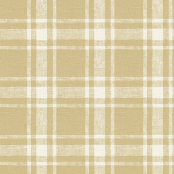 4072-70015 Delphine Antoine Wheat Yellow Flannel Sure Strip Prepasted Wallpaper