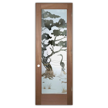 Interior Prehung Door or Interior Slab Door - Bonsai Egret - Mahogany - 24"...