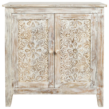 Global Archive Hand Carved Accent Chest - Natural