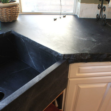 Custom Broken Edge Soapstone Countertops