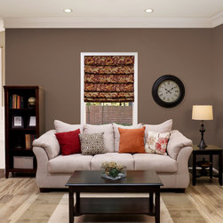 Blinds.com Premium Roman Shades in Rhapsody Brick - Roman Shades