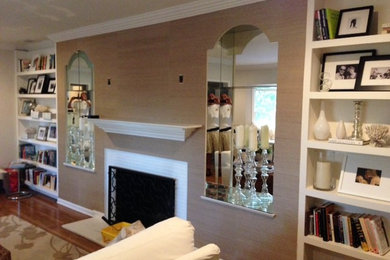 Example of an arts and crafts living room design in Los Angeles
