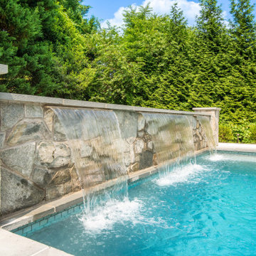 Custom Pool & Fire Pit in McLean