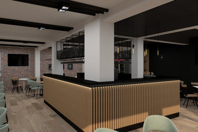 Inspiration for an industrial home design remodel in Other