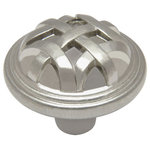 Cosmas - Cabinet Round Knob, Satin Nickel, Set of 10 - Price is for 10 knobs