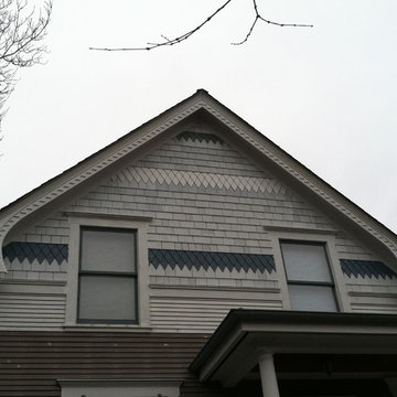 Historic Home exterior custom molding installation by Master Carpenter Westbrook