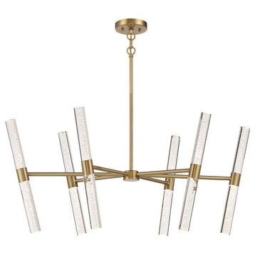 Arlon 12-Light LED Chandelier, Warm Brass