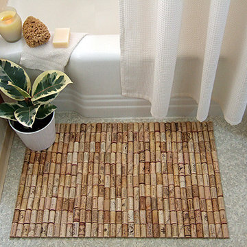 Wine cork bath mat
