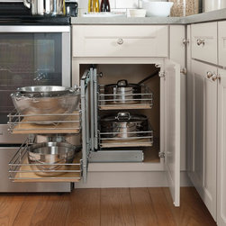 Organizing Features: Blind corner base cabinet with pull-out - Kitchen Storage And Organization