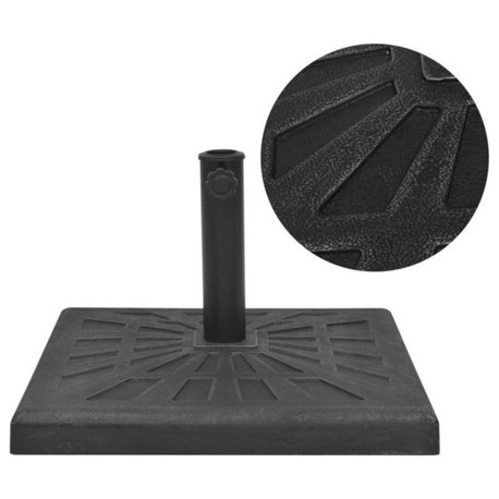 Vidaxl Parasol Base Resin Square Black 41.9 Lb