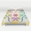 Boho Feathers Duvet Cover, Queen