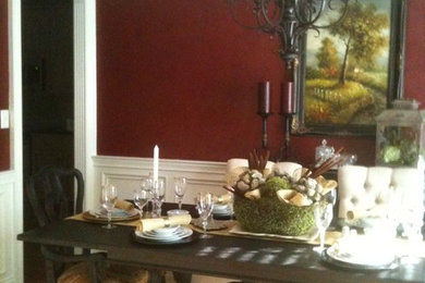 Transitional dining room photo in Nashville