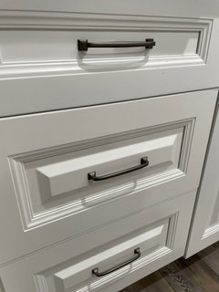 Weathered or Satin Nickel cabinet pulls for new white kitchen??