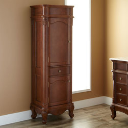 SEDWICK BROWN CHERRY BATHROOM LINEN STORAGE CABINET - Bathroom Cabinets