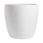 Napa Round Cylinder Planter, White, 18"x17.75"