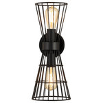 Z-LITE - Z-LITE 6015-2S-MB 2 Light Wall Sconce, Matte Black - Z-LITE 6015-2S-MB 2 Light Wall Sconce,Matte Black.  Style: Architectural, Modern, Transitional, Electric, Industrial.  Collection: Alito.  Frame Finish: Matte Black.  Frame Material: Iron.  Shade Finish: Matte Black.  Shade Material: Iron.  Dimension(in): 8.75(L) x 7(W) x 17.5(H).  Bulb: (2)100W Medium Base,Dimmable(Not Inculed).  UL Classification/Application: CUL/cETLu/Dry.