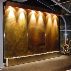 Solace Wall Fountain with Stainless Steel Trim - Indoor Fountains