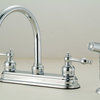 Hardware House Two Handle Kitchen Faucet with Spray, Chrome