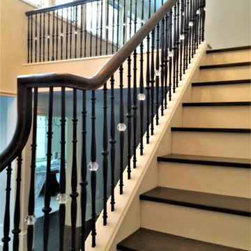 Traditional railing with swarovski crystal balusters