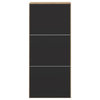 Bamboo Shoe Storage Cabinet, Black/Oak