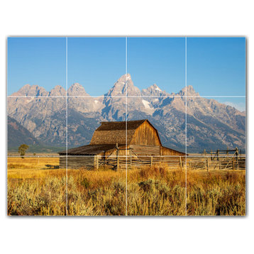 Mountains Ceramic Tile Wall Mural HZ500857-43S. 17" x 12.75"