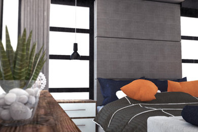 Residential Interior with High Ceilings