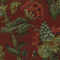 ROTH & TOMPKINS TEXTILES - Elizabeth Cardinal Fabric - Upholstery Fabric