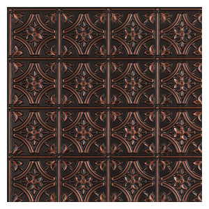 24 X24 Rose Window Faux Tin Ceiling Tile Traditional Rose Window Faux Tin Ceiling Tile