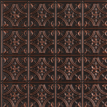 Gothic Reims, Faux Tin Ceiling Tile, Glue up, 24"x24", #150