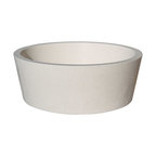 Tapered Natural Stone Vessel Sink, Limestone