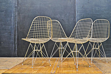 Eames Nylon White DKR Wire Chairs