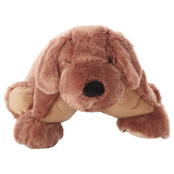 Mina Victory Plushlines Brown Dog Plush Animal Pillow Toy
