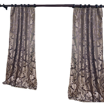 Deca Silk Curtains, Slate, 108x52