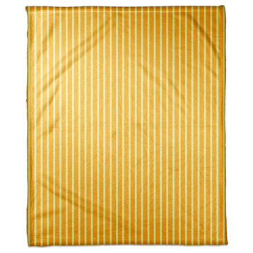 Yellow Stripes Fleece Blanket