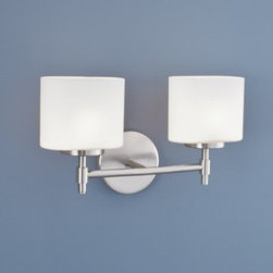Norwell Lighting Moderne 2 Light Sconce With Matte Opal Glass 5322 - Bath Products