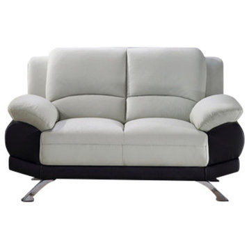 117 Gray And Black Loveseat