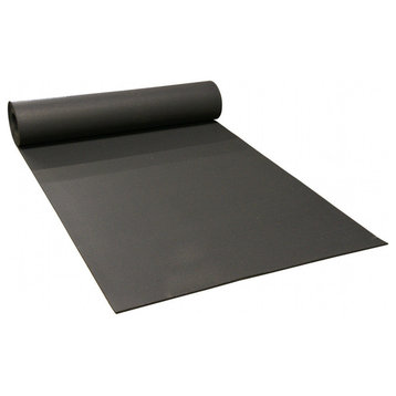 Rubber-Cal Rolled Rubber Floors - 9.5mm x 4ft Wide x 10ft Rolls - Black