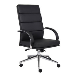 Boss - Boss High Back Black CaressoftPlus Executive Office Chair - Office Chairs