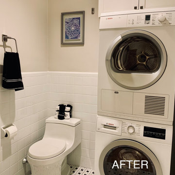 Adding a powder room to laundry space