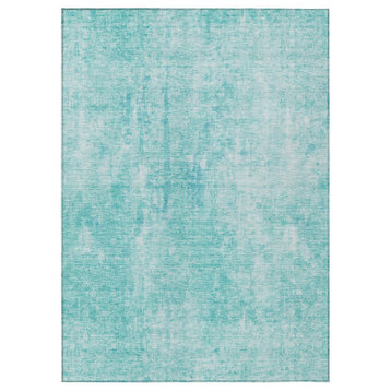 Machine Washable Indoor/Outdoor Chantille ACN656 Teal 8' x 10' Rug