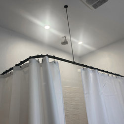 Oversized Corner Shower Rod - Shower Curtain Rods