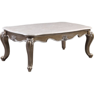 ACME Elozzol Coffee Table in Marble and Antique Bronze