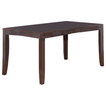 Lynfield Rectangular Dining Table 36"x66" With Butterfly Leaf, Cappuccino Finish