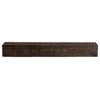 Solid Beam Fireplace Mantel Shelf, Dark Chocolate, 72"
