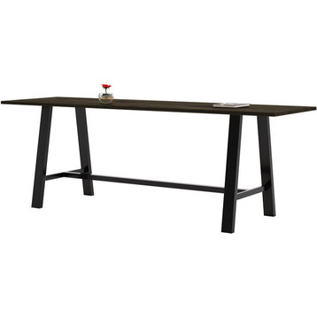 KFI Midtown 3' x 10' Wood Top Bar Height Conference Table in Espresso